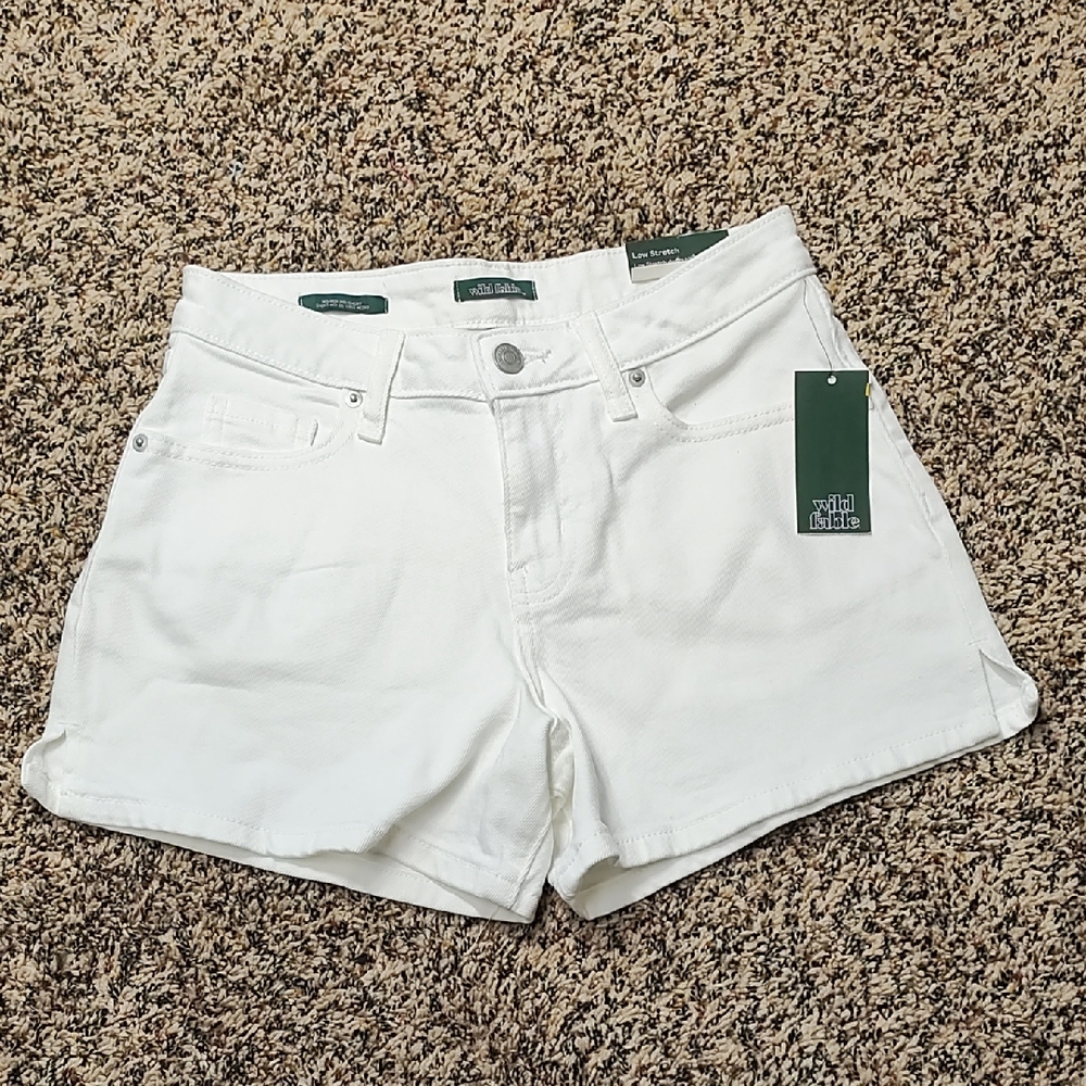 Wild Fable | White Women's Springy Denim Jean Shorts